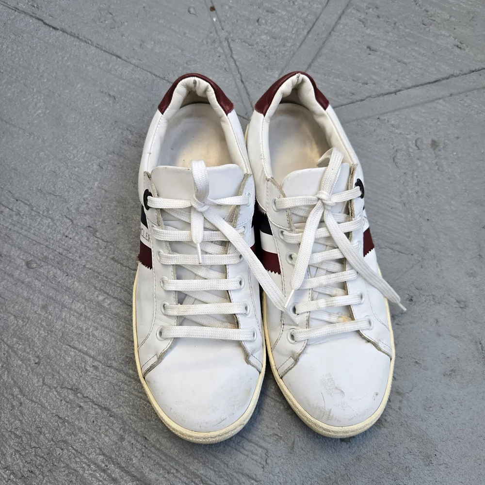 Moncler White and Red Women Sneakers Size 37 - Picture 2 of 8
